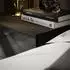 Lookway Aura Nachttisch Push Open, schwarz hochglanz, Beine gold (800001175656)