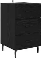 vidaXL Nachttisch Schwarz Eichen-Optik 40 x 40 x 66 cm Holzwerkstoff