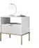 Lookway Cortado Gold S54 Nachttisch, weiß, Holzwerkstoff, 54x56x39cm (800001026658)
