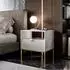 Lookway Cortado Gold S54 Nachttisch, weiß, Holzwerkstoff, 54x56x39cm (800001026658)