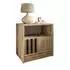 Lookway NELA Nachttisch mit Lamellen, Eiche Artisan/schwarz, 51x52x38cm (800001532267)