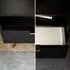Lookway Aldo Nachttisch mit LED-Beleuchtung, schwarz, 38x46x33cm (800001175917)
