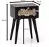 Wohnling Nachttisch Mangoholz Rattan, 1 Schublade, 40x60x30cm (WL6.808)