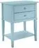 Dorel Home Franklin Beistelltisch 2 Schubladen, MDF, hellblau