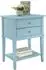 Dorel Home Franklin Beistelltisch 2 Schubladen, MDF, hellblau