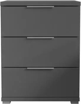 Pol Power Nachttisch 3 Schubladen, graphit, 46x61x42cm