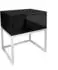 Lookway Blanco Loft Nachttisch schwarz hochglanz, weiß, 45x53x37cm (800001175819)