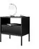 Lookway Cortado S54 Nachttisch, Holzwerkstoff, schwarz, 54x56x39cm