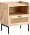 Wohnling Nachttisch Mango-Massivholz & Rattan, 1 Schublade, 50x60x40cm (WL6.806)