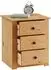 Caro Möbel Cancun Nachttisch 3 Schubladen, Kiefer Massivholz, gebeizt gewachst (91414)
