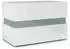 Vladon Flow Nachttisch mit Schublade, weiß hochglanz, 60x45x39cm