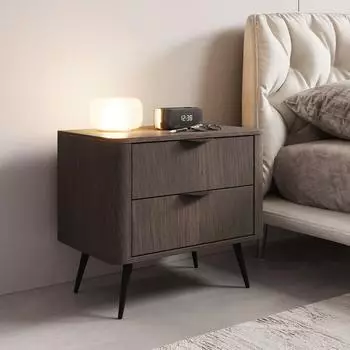 Selsey Veris Nachttisch 2 Schubladen, Dunin-Eiche, 63cm