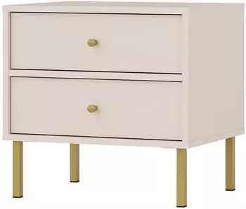 Masseno TORINO Nachttisch beige, 2 Schubladen, 51,8x50x40,8cm (801 TOKYO 2 STOLIK NOCNY 2S BEŻ PIASKOWY)