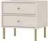 Masseno TORINO Nachttisch beige, 2 Schubladen, 51,8x50x40,8cm (801 TOKYO 2 STOLIK NOCNY 2S BEŻ PIASKOWY)
