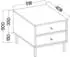 Masseno TORINO Nachttisch beige, 2 Schubladen, 51,8x50x40,8cm (801 TOKYO 2 STOLIK NOCNY 2S BEŻ PIASKOWY)