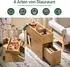 SoBuy Beistelltisch schmal mit Tablett & Schublade, natur (FBT158-N)