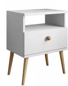 Lookway Harmony Nachttisch mit Schublade, Holzwerkstoff, wei&szlig; (800001753273)