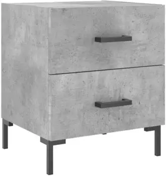 vidaXL Nachttisch betongrau 40x35x47,5cm Holzwerkstoff (827316)