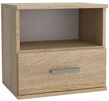 Masseno NOCTA Nachttisch 1 Schublade, Sonoma Eiche, 48x50x35cm (GODA 2 1S OAK SONOMA)