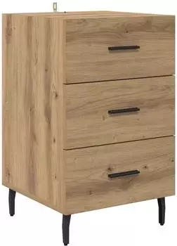 vidaXL Nachttisch Artisan-Eiche, Holzwerkstoff, 40x40x66cm