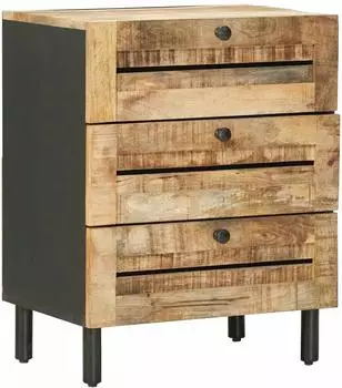 vidaXL Nachttisch Mangoholz massiv, 50x33x62cm