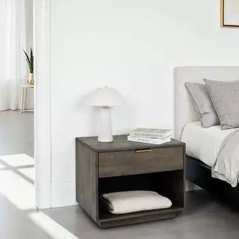 Idimex Bora Nachttisch Mangoholz mit Schublade (95938)