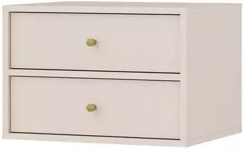 Masseno TORINO Nachttisch 2 Schubladen, beige (801 TOKYO 4 STOLIK NOCNY 2S BEŻ PIASKOWY)