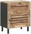 vidaXL Nachttisch 50x33x60cm, Mango-Massivholz, natur