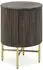 Idimex FLUTED Nachttisch rund, Mangoholz, Lamellen-Optik, braun (95942)