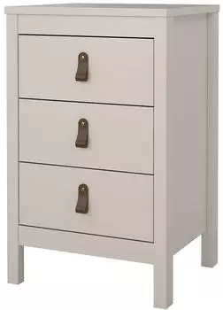 ebuy24 Madrid Nachttisch 3 Schubladen, Kaschmir (07-79685Pnknk)