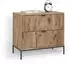 Livinity Aterno Viking Oak Nachttisch 2 Schubladen, 66x60x36cm (58949)