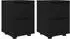 vidaXL Nachttische 2 Stk., schwarz, 30,5x30x43cm, Holzwerkstoff (888800)