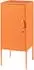 en.casa Hausjärvi Nachttisch mit abschließbarer Tür, Stahl, orange, 35x82x35cm