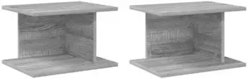 vidaXL Nachttisch h&auml;ngend 2er-Set grau Sonoma 40x30x25cm Holzwerkstoff (891179)