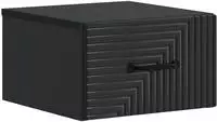 vidaXL Wandmontierter Nachttisch Schwarz 34,5 x 33 x 20 cm