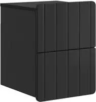 vidaXL Wandmontierter Nachttisch Schwarz 33 x 34,5 x 43 cm