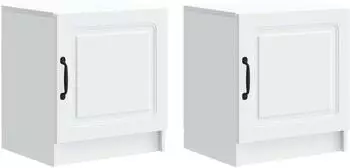 vidaXL Nachttisch 2er-Set wei&szlig; 43x34,5x47cm Holzwerkstoff (895716)
