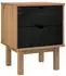 vidaXL Nachttisch OTTA schwarz 45x39x57cm, massives Kiefernholz (42041748)
