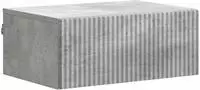 vidaXL Wandmontierter Nachttisch Betongrau 49 x 34,5 x 20 cm