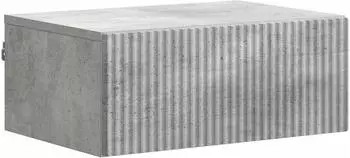 vidaXL Wandmontierter Nachttisch betongrau 49x34,5x20cm (898451)