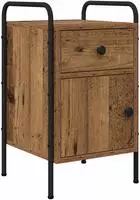 vidaXL Nachttisch Altholz 35 x 36,5 x 61 cm Holzwerkstoff