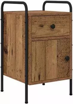 vidaXL Nachttisch Altholz 35x36,5x61cm