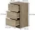 VICCO Fino Nachttisch Sonoma Eiche, 3 Schubladen, 37,6x61,8cm (58558)
