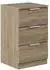 VICCO Fino Nachttisch Sonoma Eiche, 3 Schubladen, 37,6x61,8cm (58558)