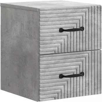 vidaXL Wandmontierter Nachttisch betongrau 34,5x33x40cm (898641)