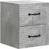 vidaXL Wandmontierter Nachttisch betongrau 34,5x33x40cm (898641)