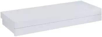 en.casa Karkkila Wandregal mit Schublade, weiß, 60x23,5x8cm