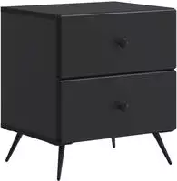Vidaxl Bedside Cabinet Black 43 X 34.5 X 47.5 Cm Engineered Wood