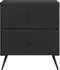 vidaXL Nachttisch schwarz, Holzwerkstoff, 43x34,5x47,5cm (895447)