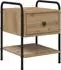 vidaXL Nachttisch 2er-Set Artisan-Eiche 35x36,5x47cm Holzwerkstoff (8007670)